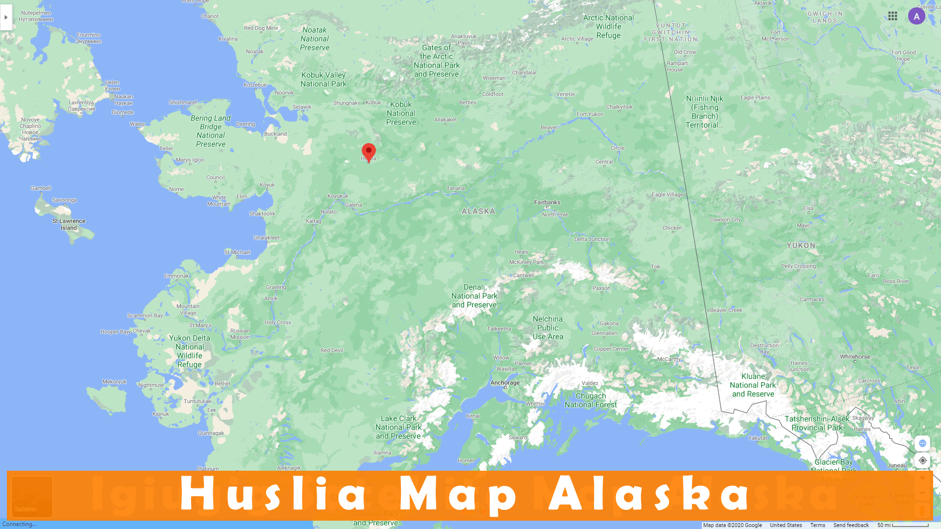 Huslia Alaska Map